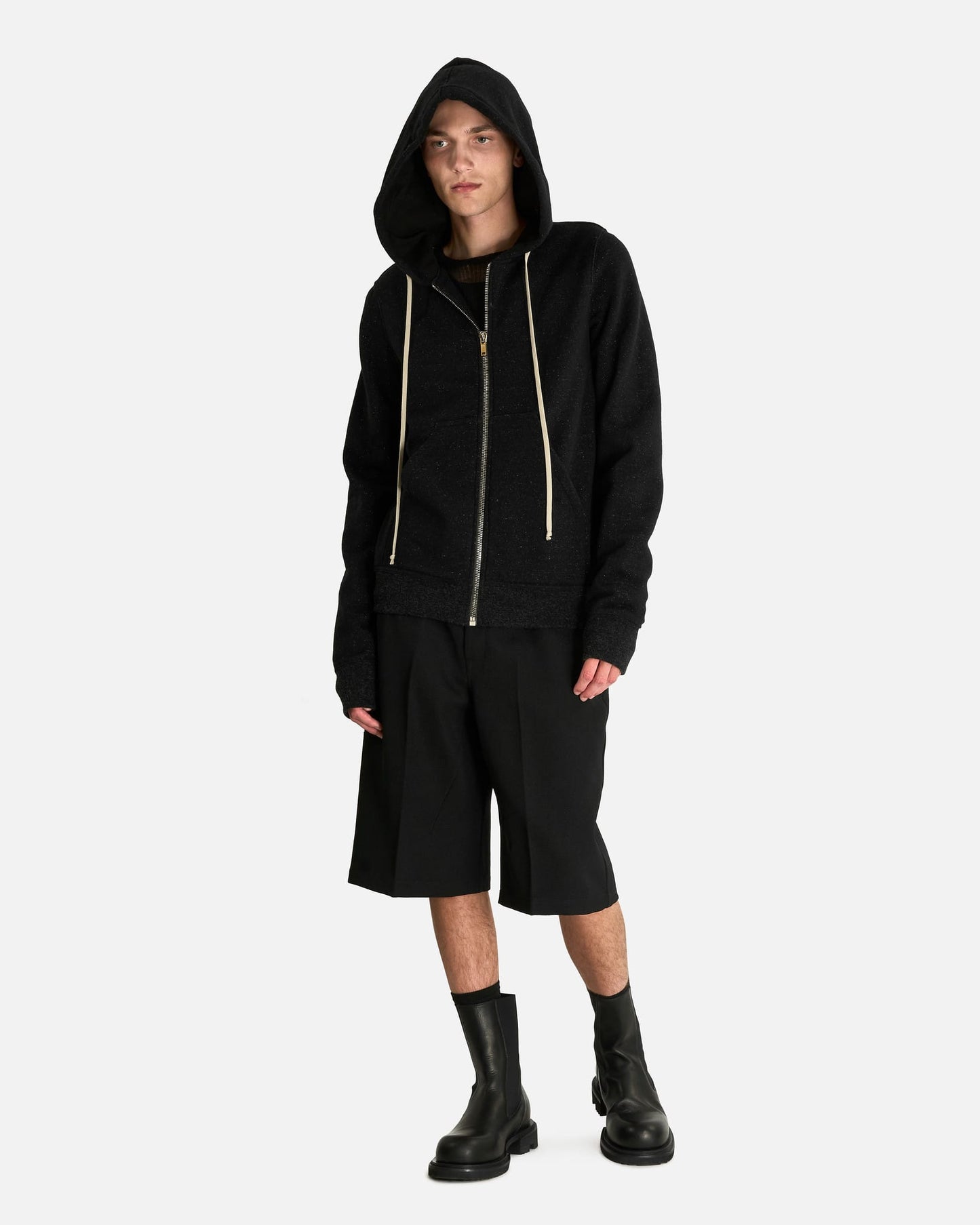 Rick Owens Men's Sweatshirts Jason Hoodie in Black