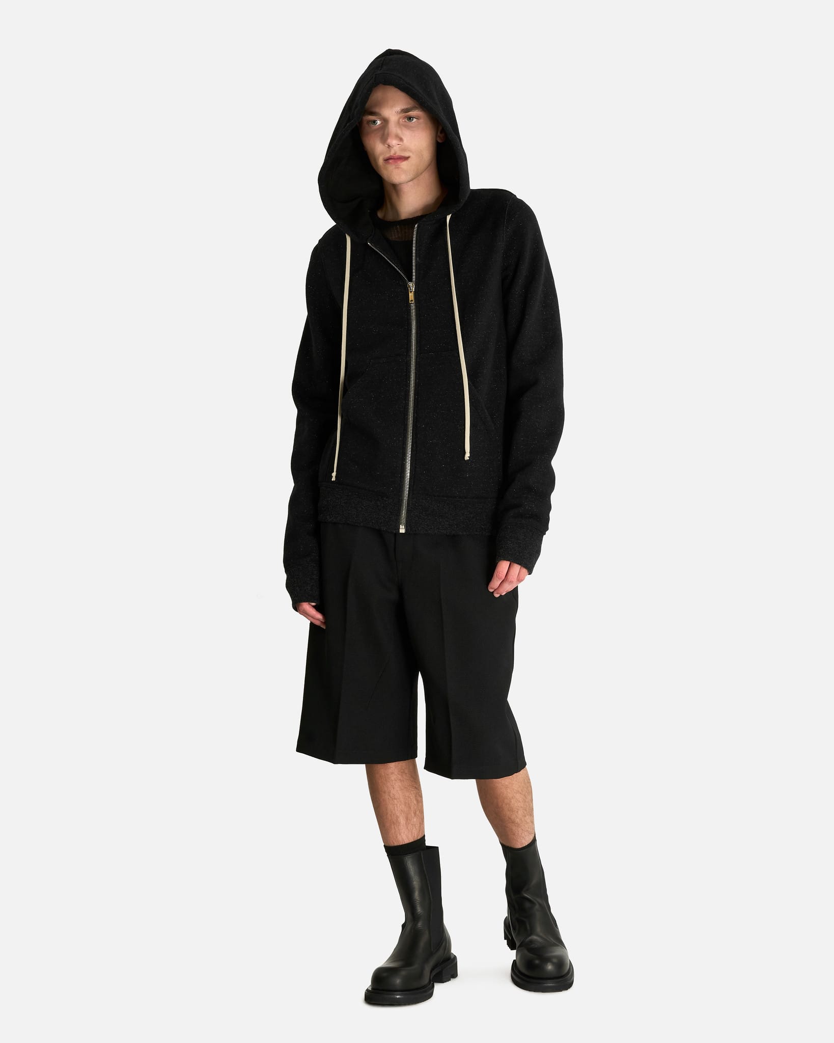 Rick Owens Men's Sweatshirts Jason Hoodie in Black