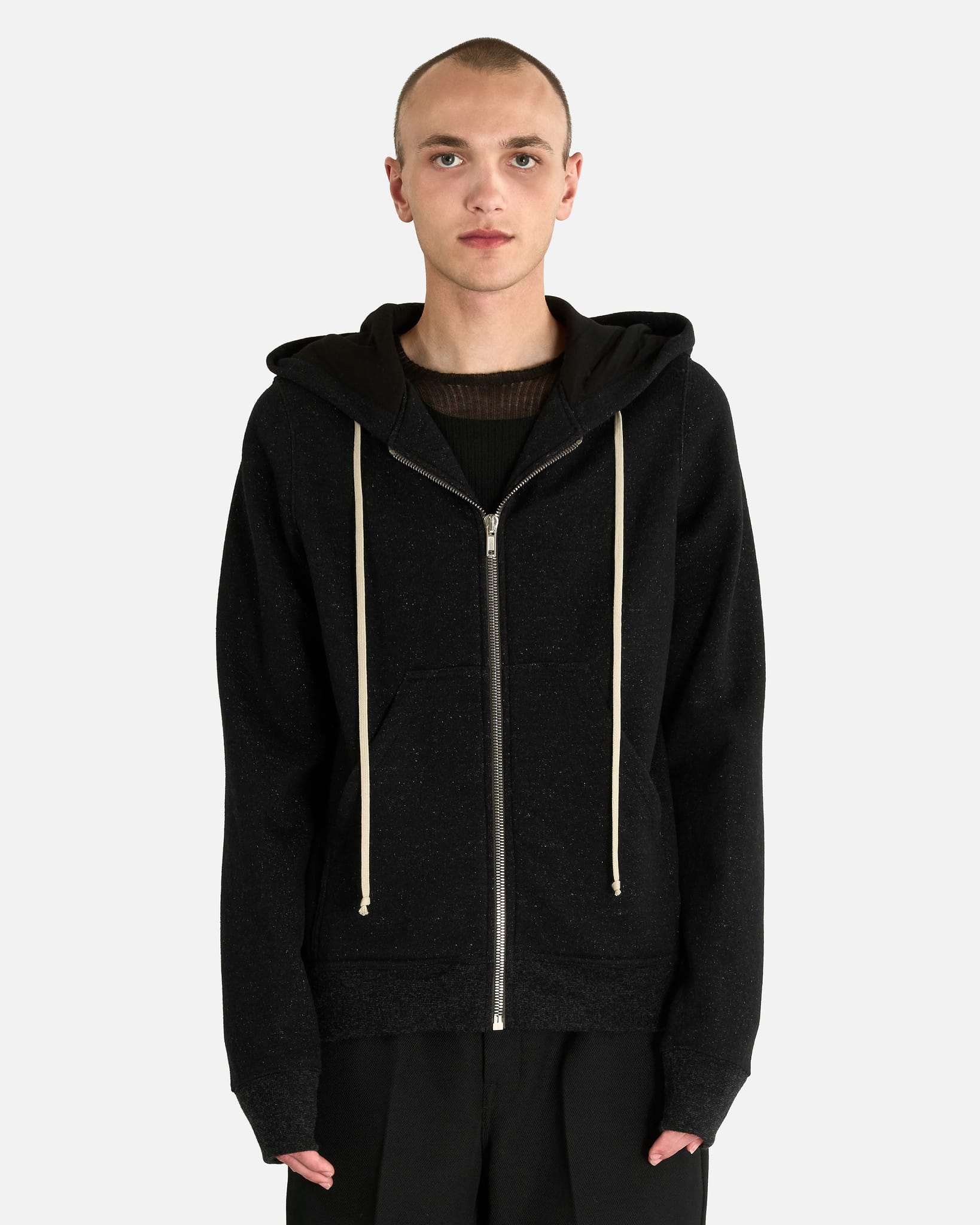 Rick Owens Men's Sweatshirts Jason Hoodie in Black