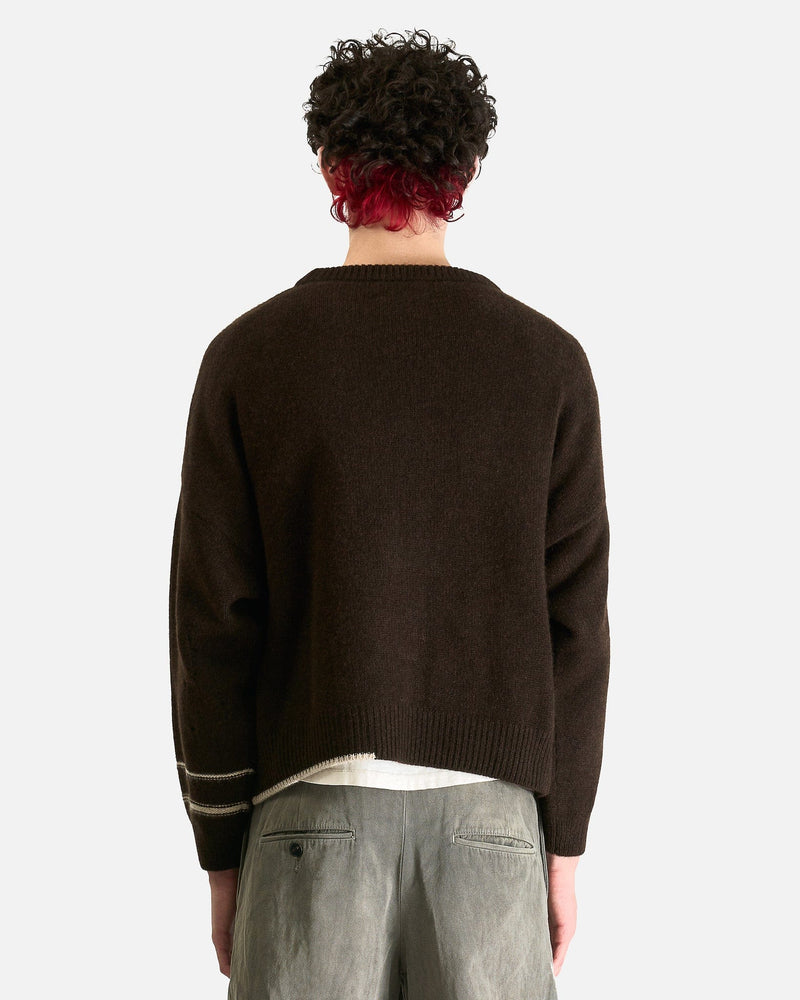 Enfants Riches Deprimes Men's Sweater Jean D. Sweater in Brown/Ivory