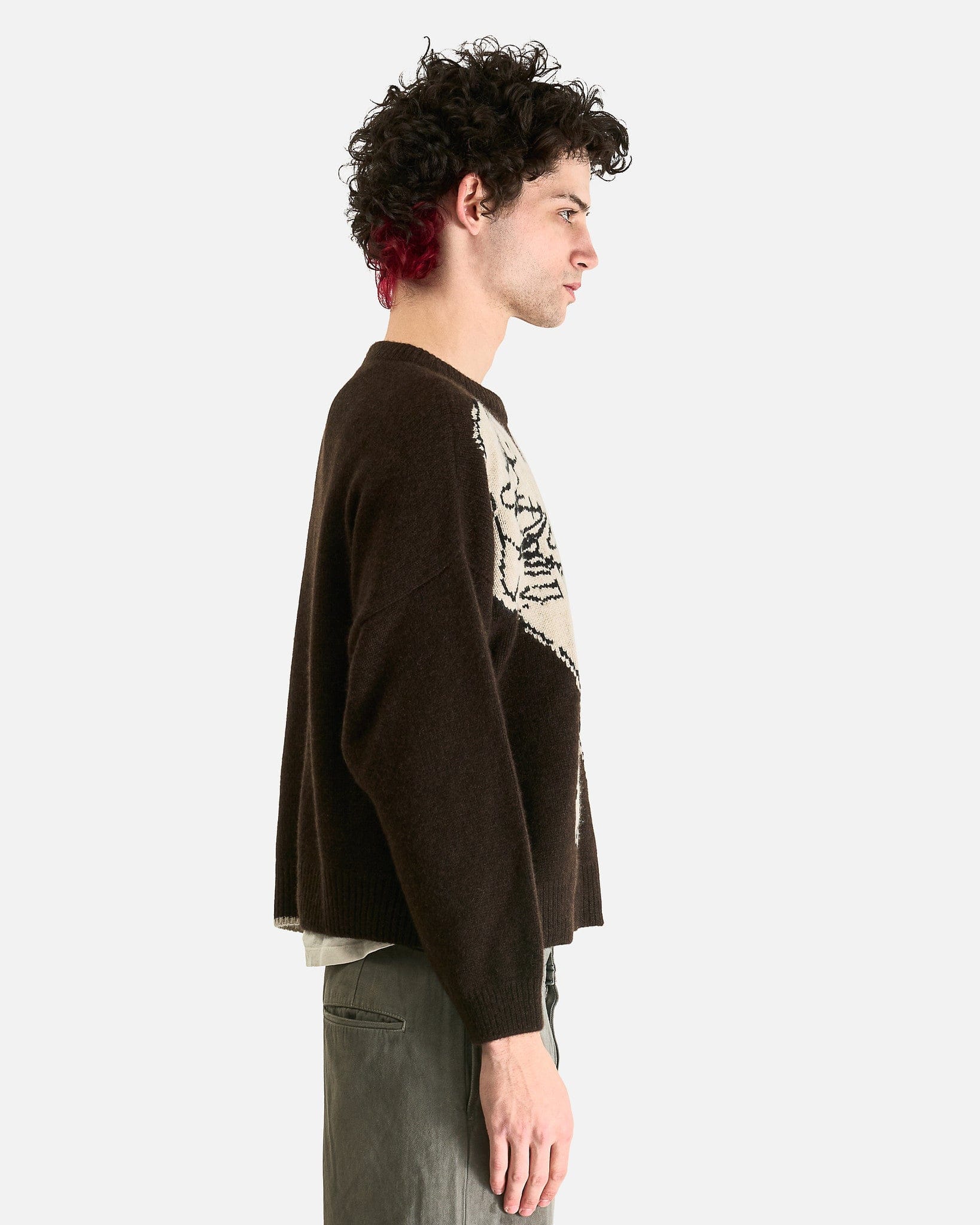 Enfants Riches Deprimes Men's Sweater Jean D. Sweater in Brown/Ivory