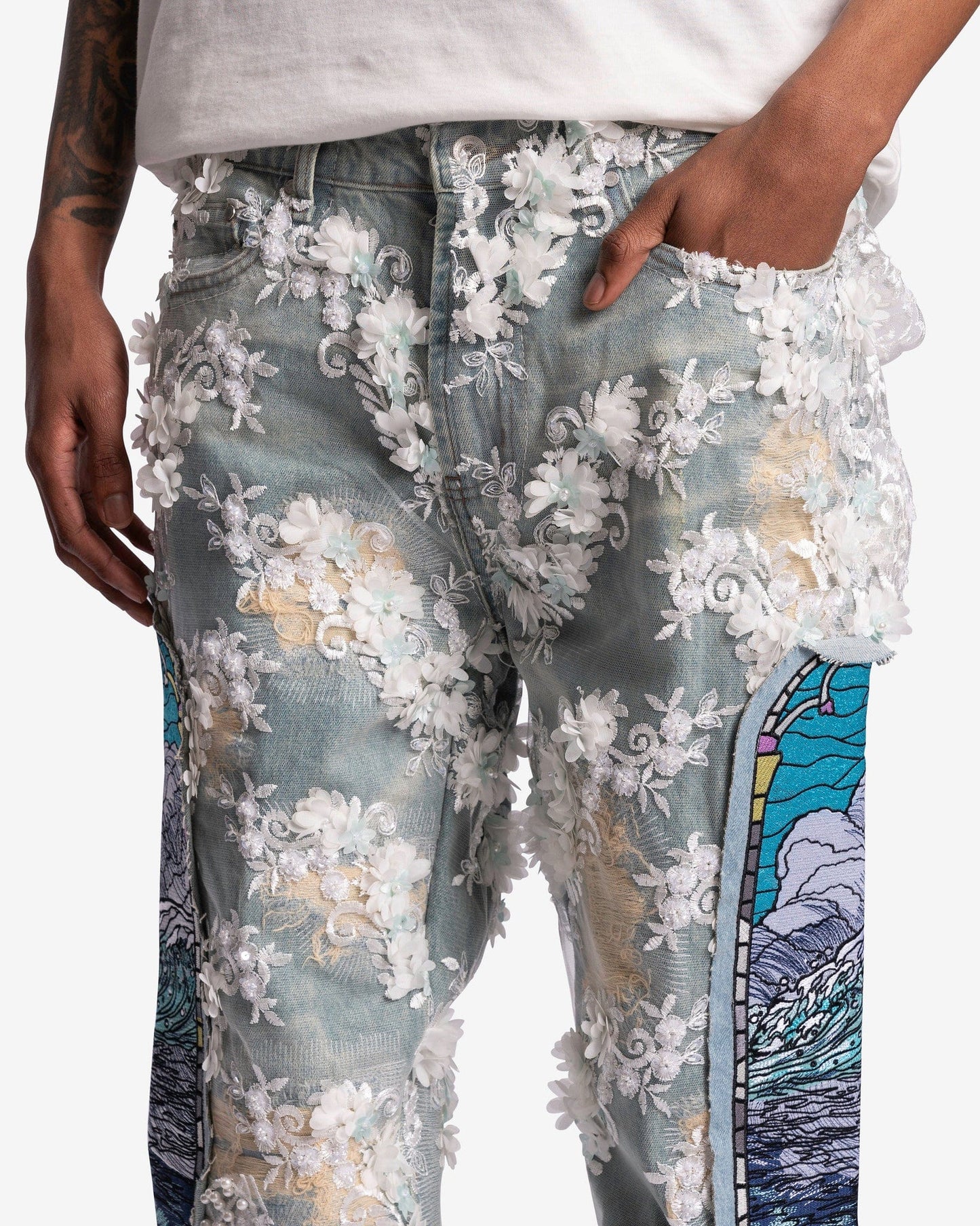 Who Decides War Men's Jeans Jemotts Altar Fusion Denim in Sky
