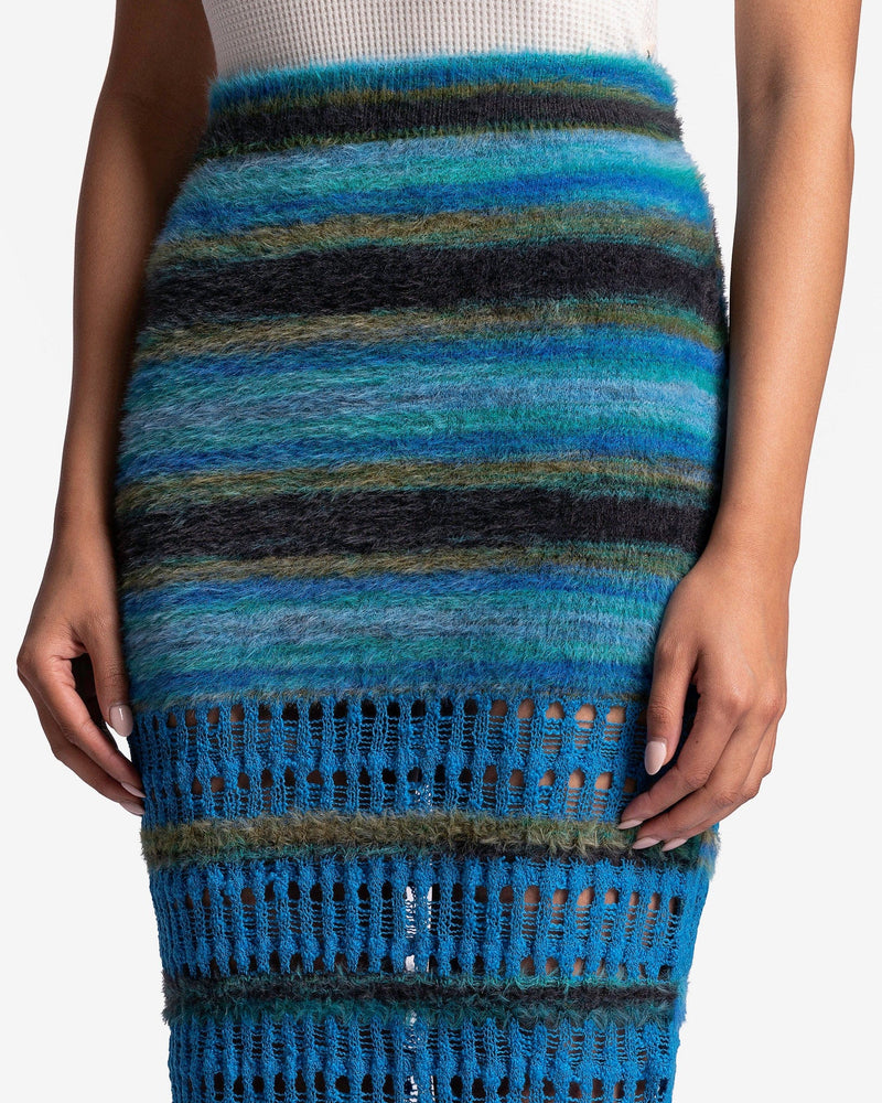 Andersson Bell Women Skirts Jenny Bubble Stripe Knit Skirt in Space Blue