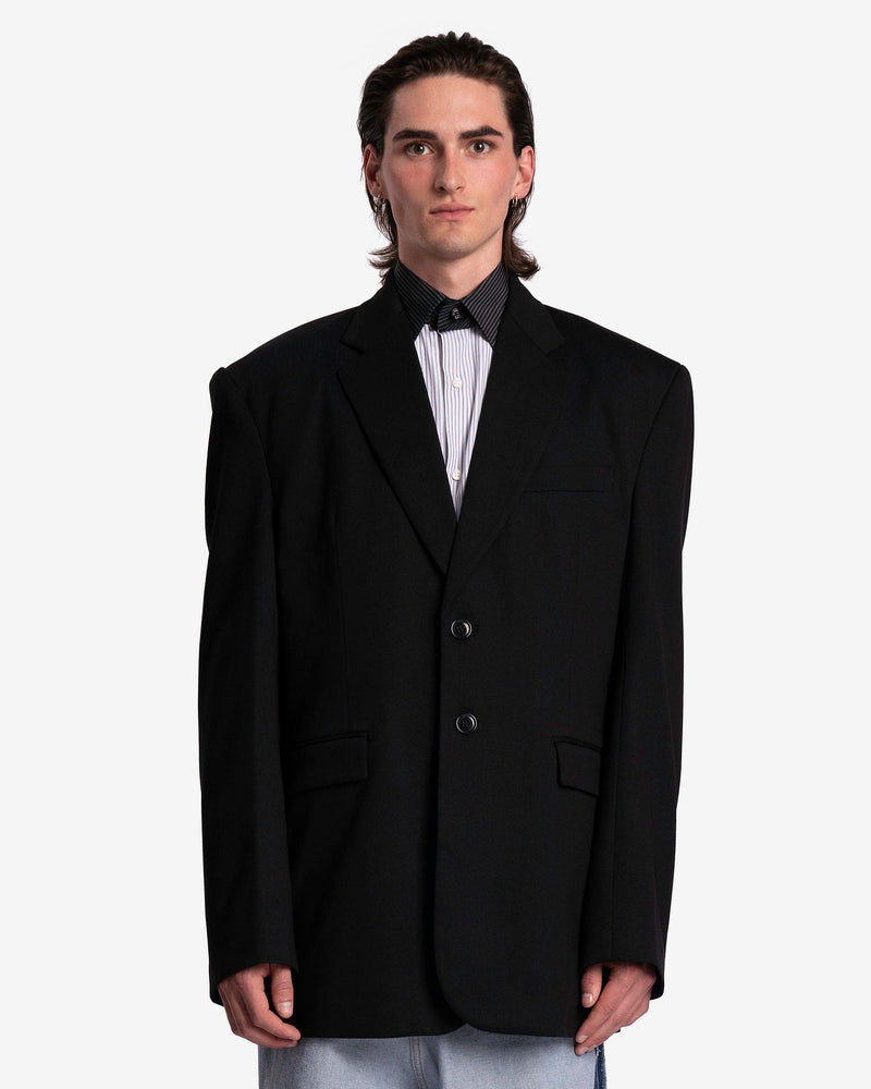 VETEMENTS Men's Jackets Jersey Tailored Jacket in Black