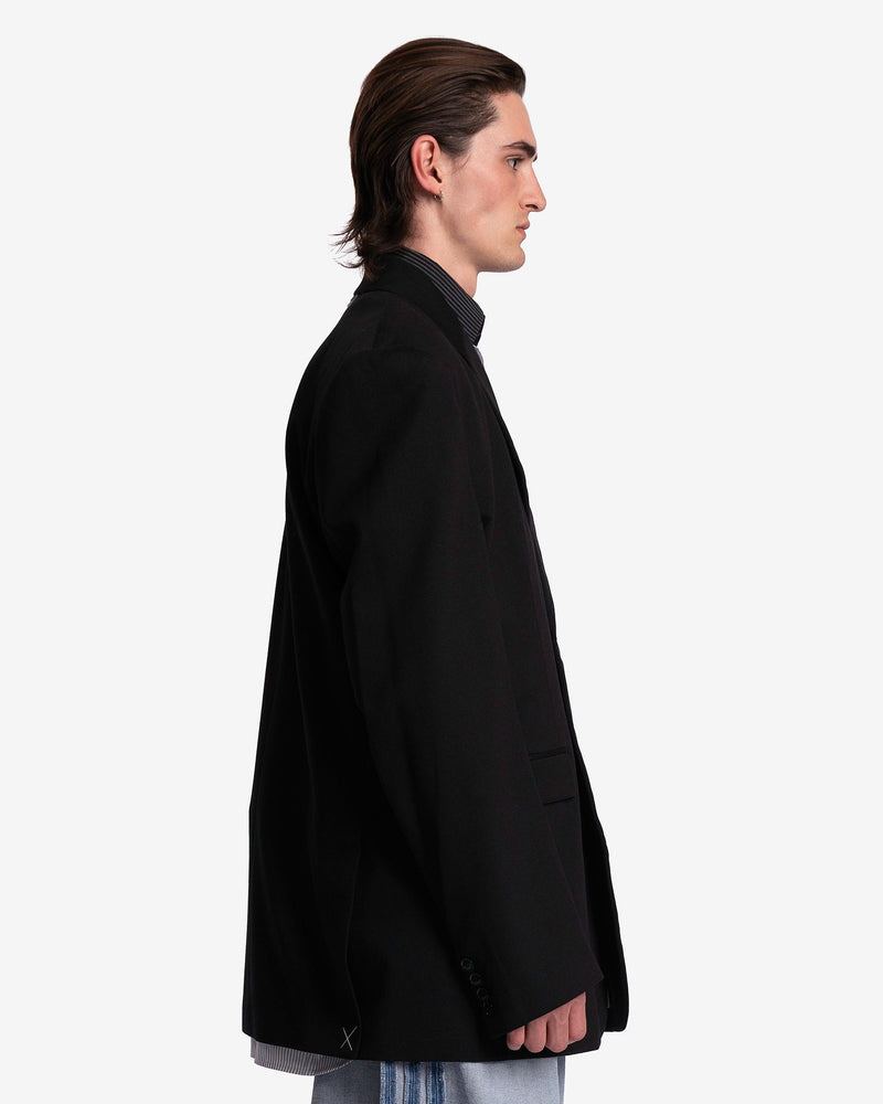 VETEMENTS Men's Jackets Jersey Tailored Jacket in Black