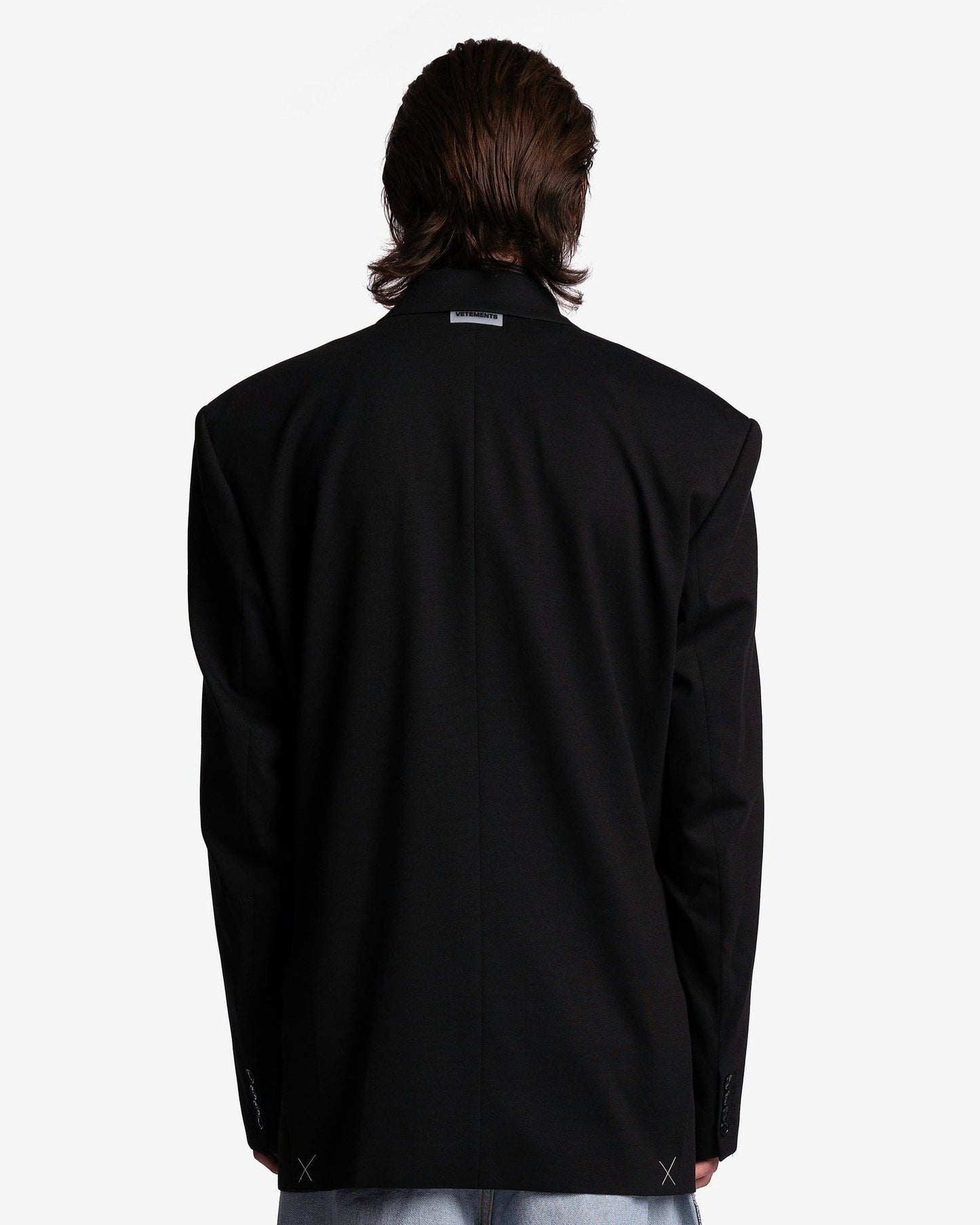 VETEMENTS Men's Jackets Jersey Tailored Jacket in Black