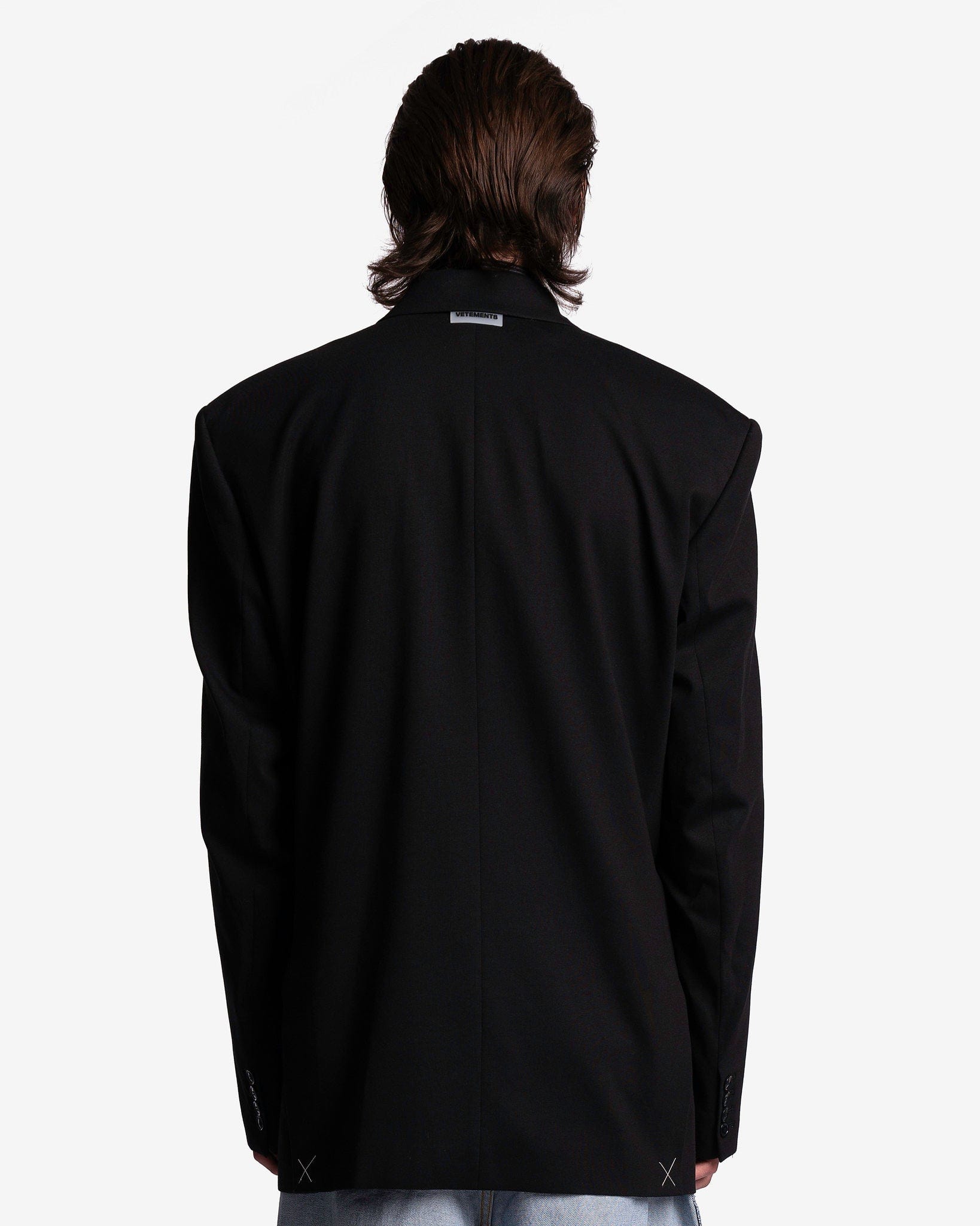 VETEMENTS Men's Jackets Jersey Tailored Jacket in Black