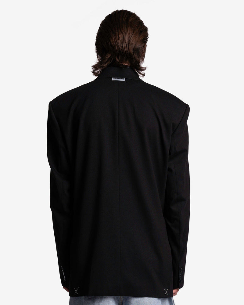 VETEMENTS Men's Jackets Jersey Tailored Jacket in Black