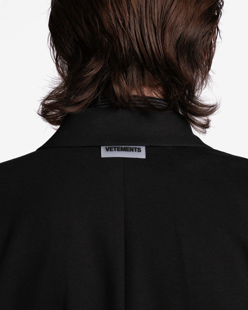 VETEMENTS Men's Jackets Jersey Tailored Jacket in Black