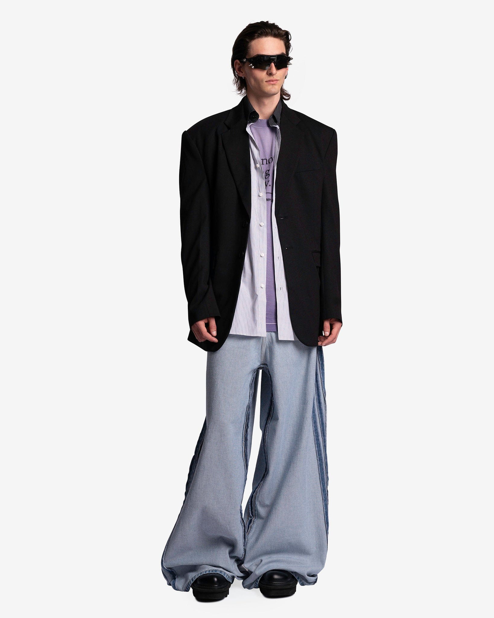 VETEMENTS Men's Jackets Jersey Tailored Jacket in Black