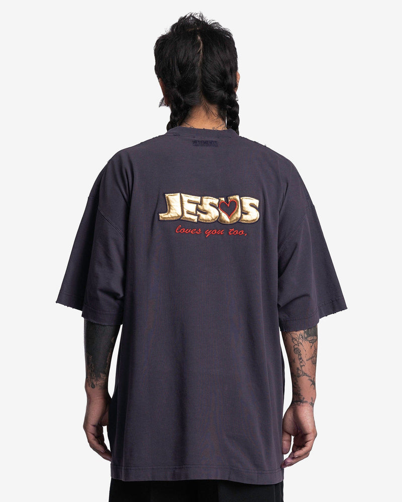 Jesus Loves You T-Shirt in Faded Navy