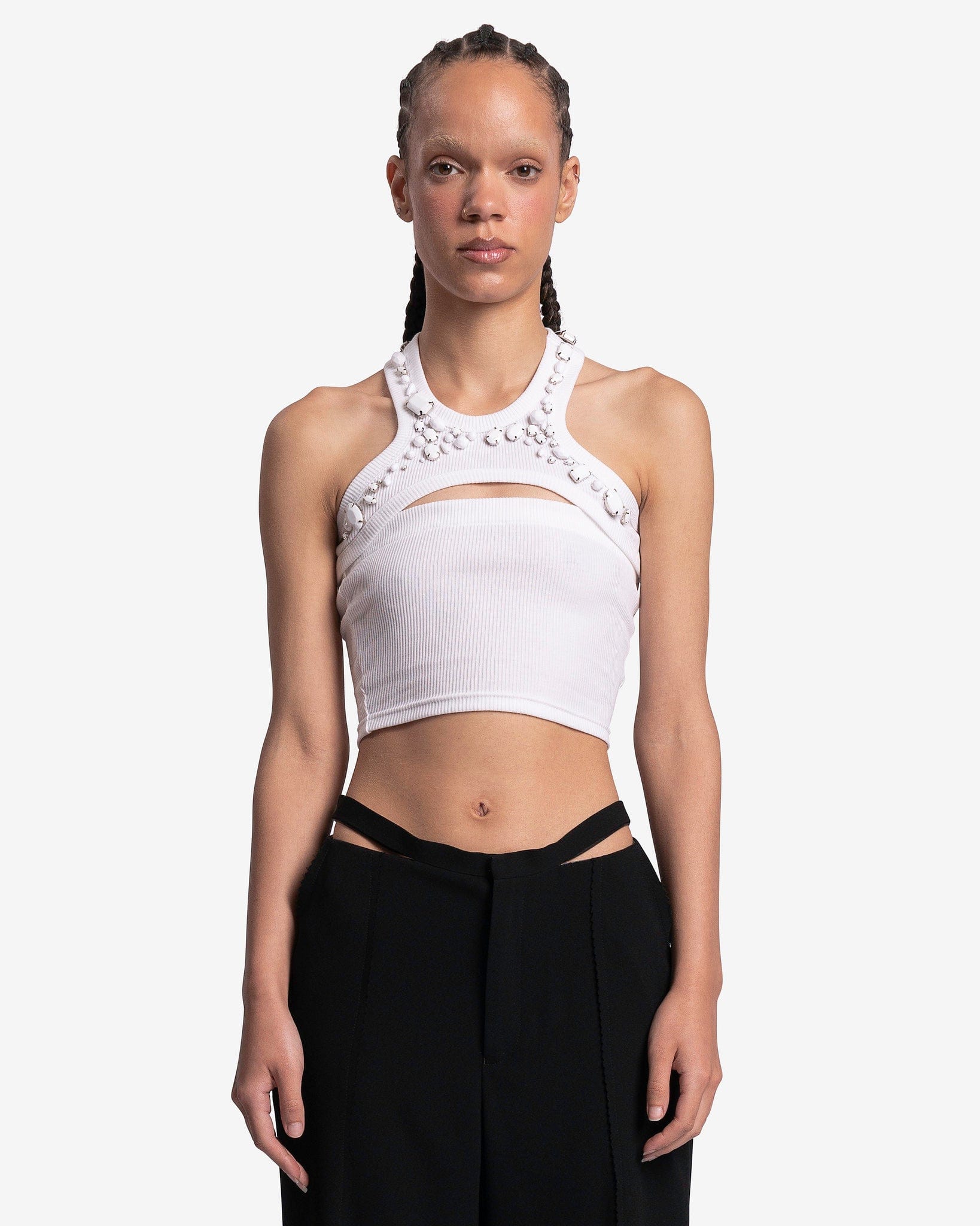 Undercover Women Tops Jewel Layered Top in White
