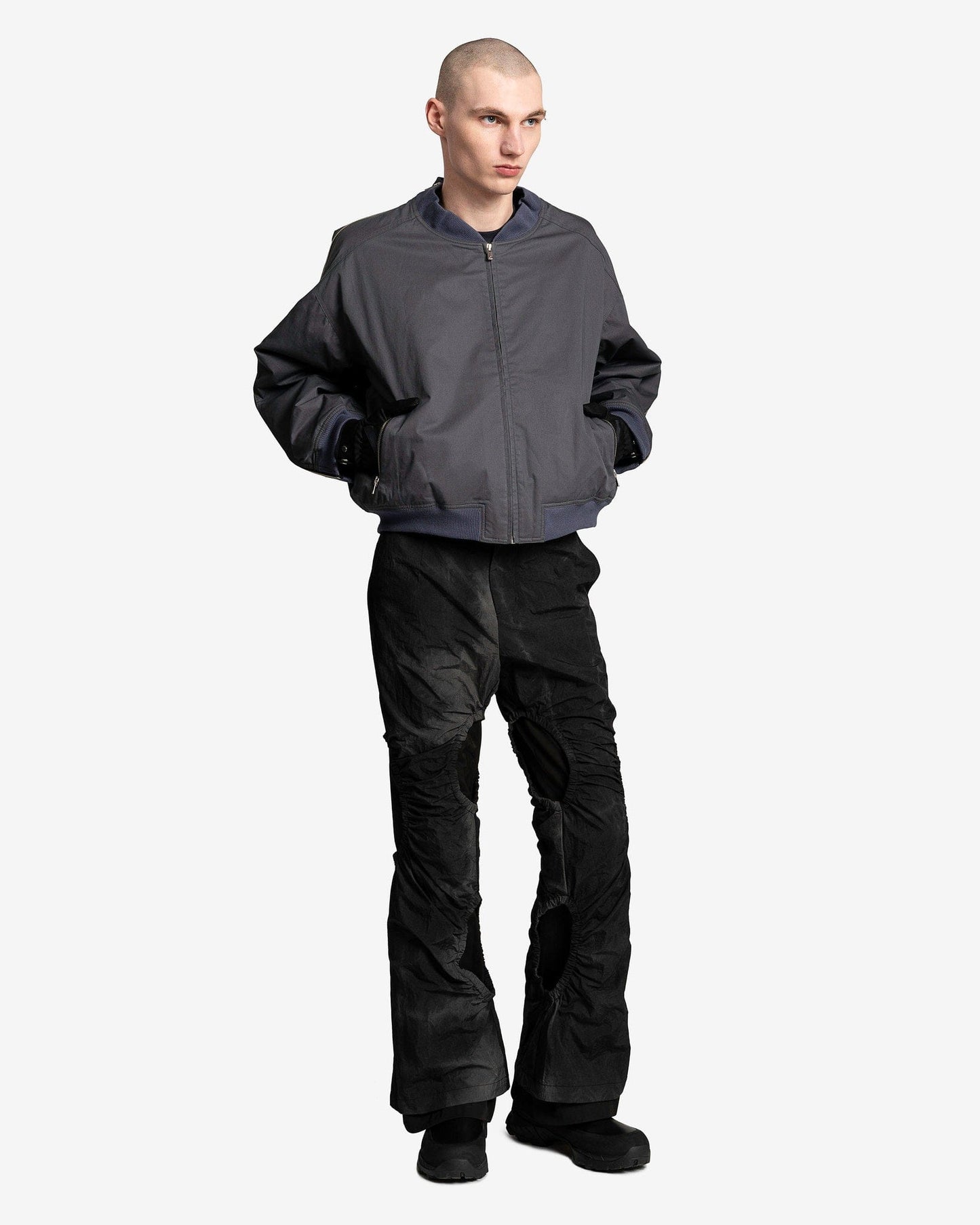 FFFPOSTALSERVICE Men's Pants Jigo Flare Trousers V1 in Black