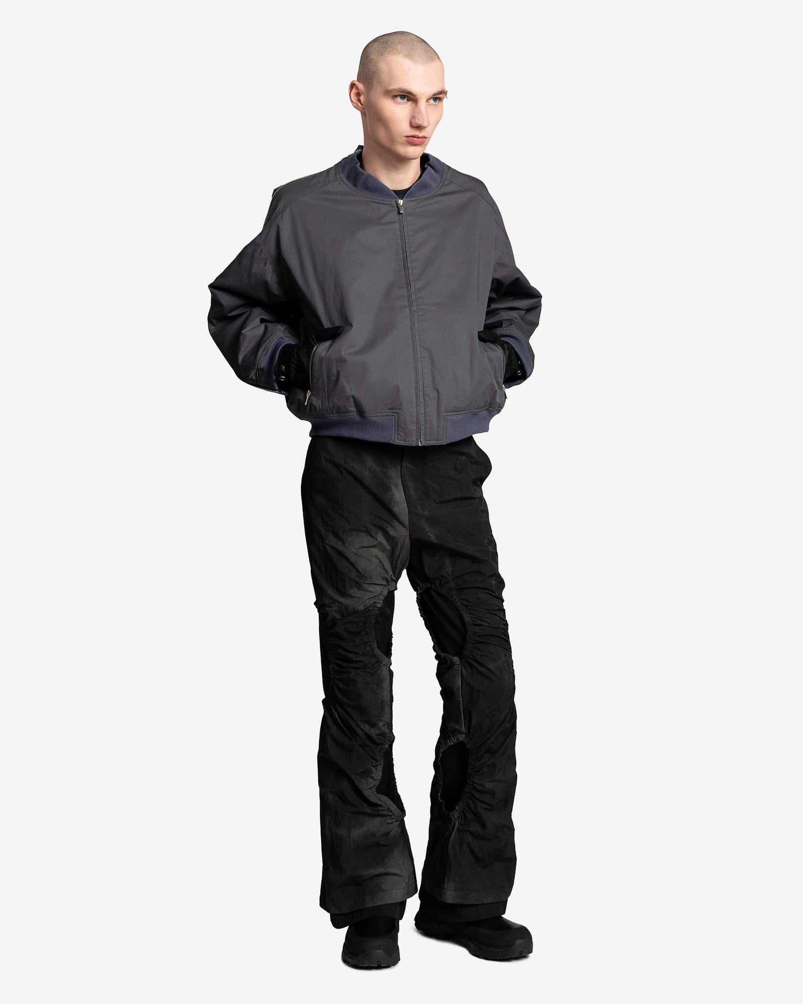 FFFPOSTALSERVICE Men's Pants Jigo Flare Trousers V1 in Black