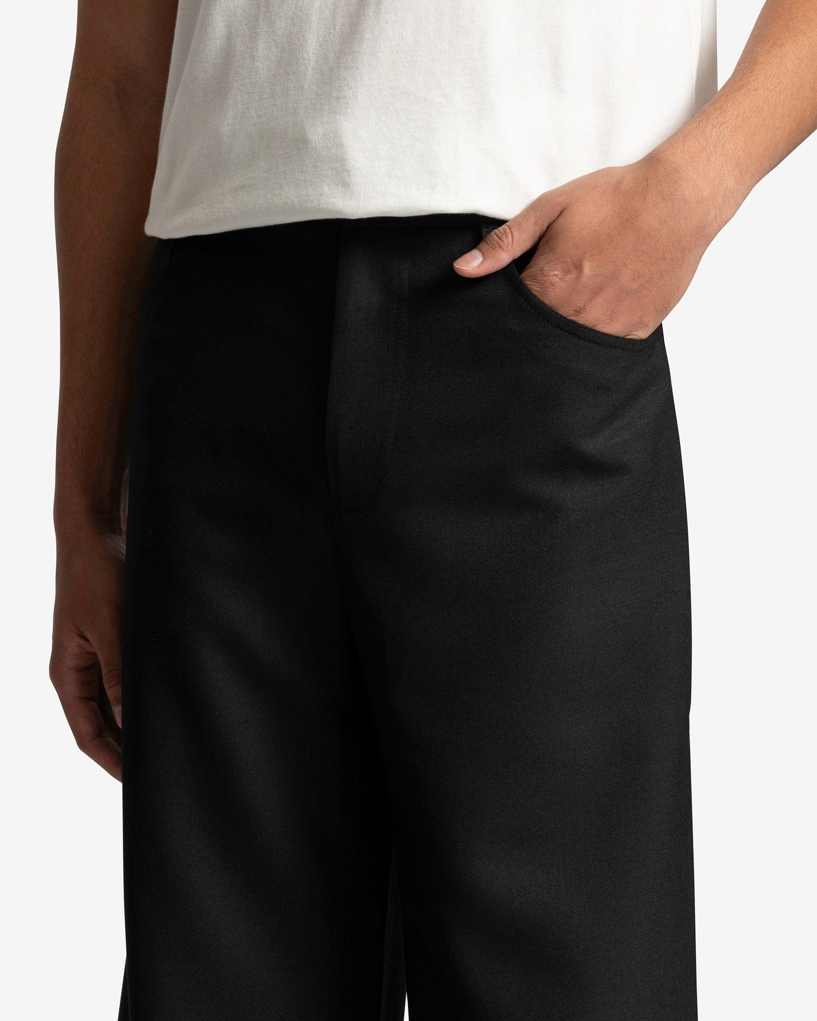 Séfr Men's Pants Jiro Trouser in Black Wool