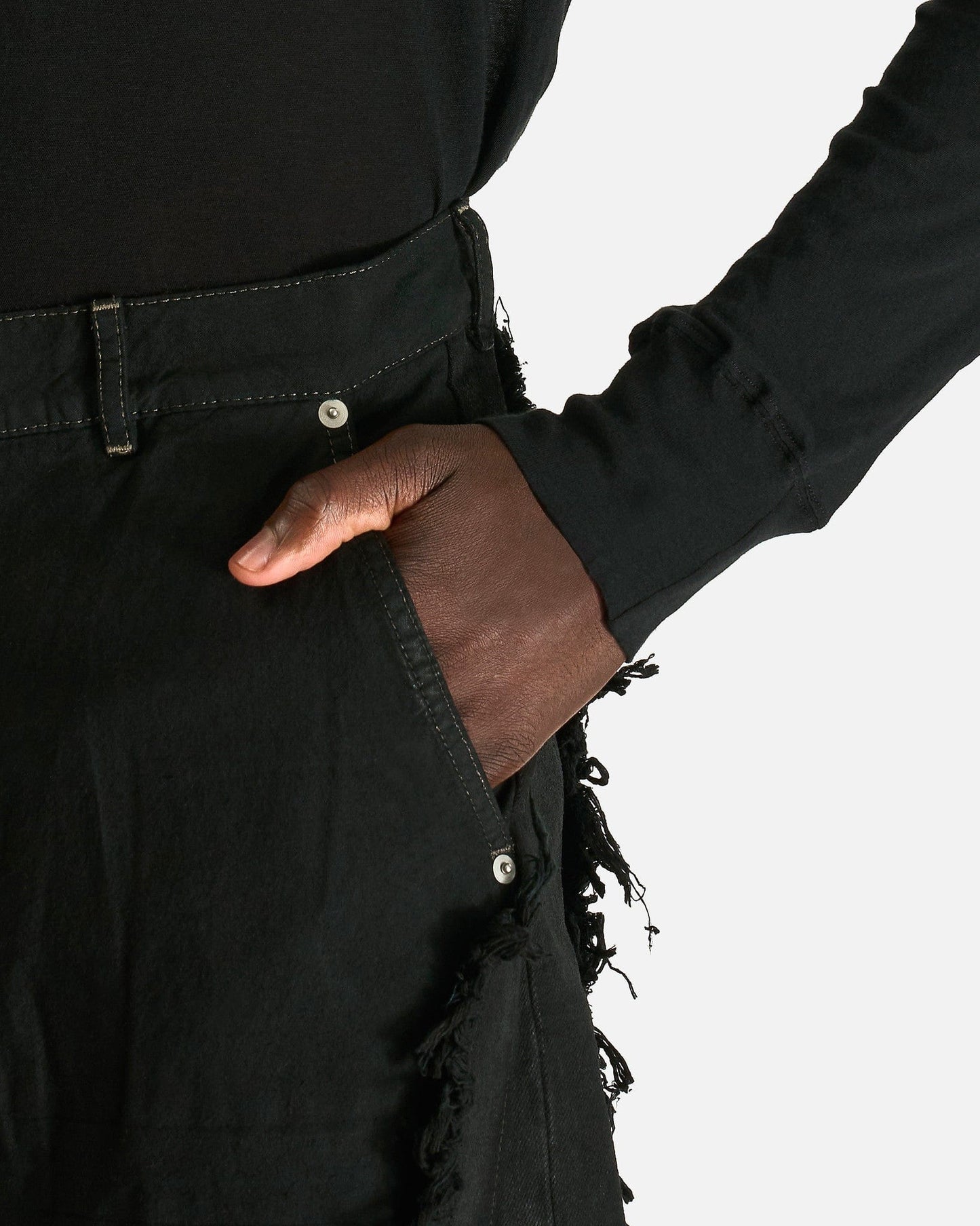 Rick Owens Men's Pants Joris Trousers in Black