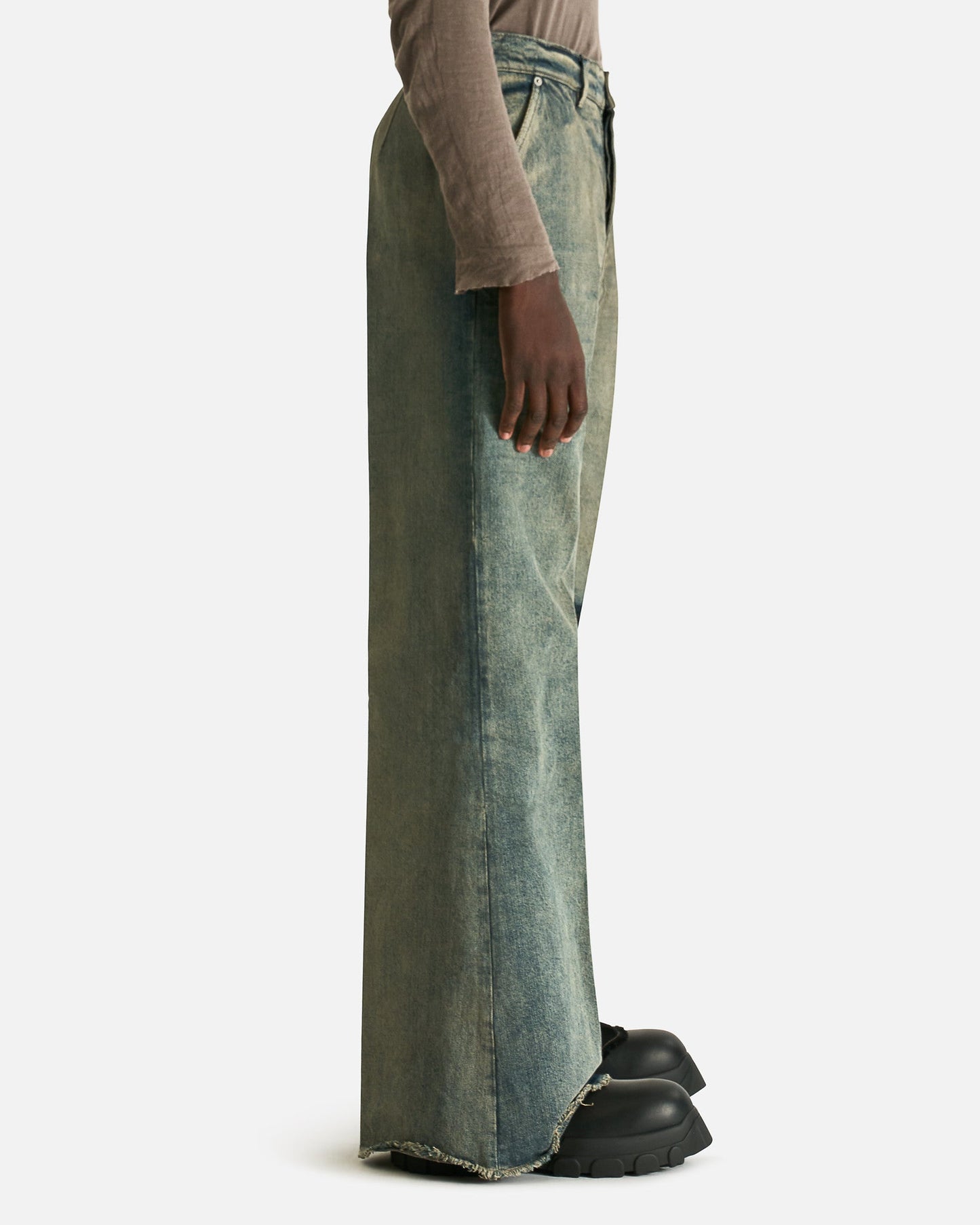 Rick Owens Men's Jeans Joris Trousers in Dirty Hustler/Black