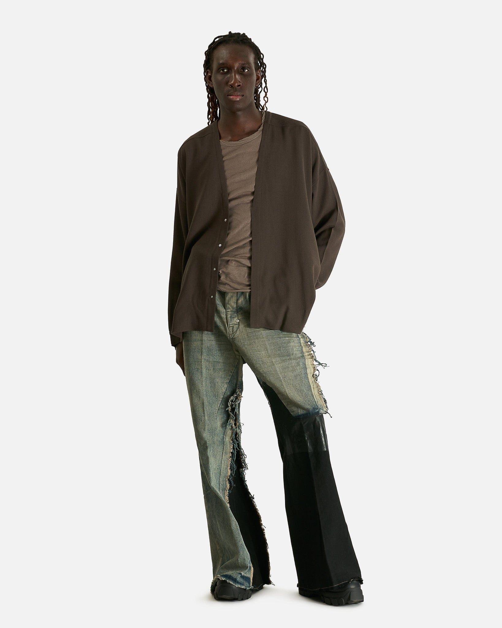 Rick Owens Men's Jeans Joris Trousers in Dirty Hustler/Black