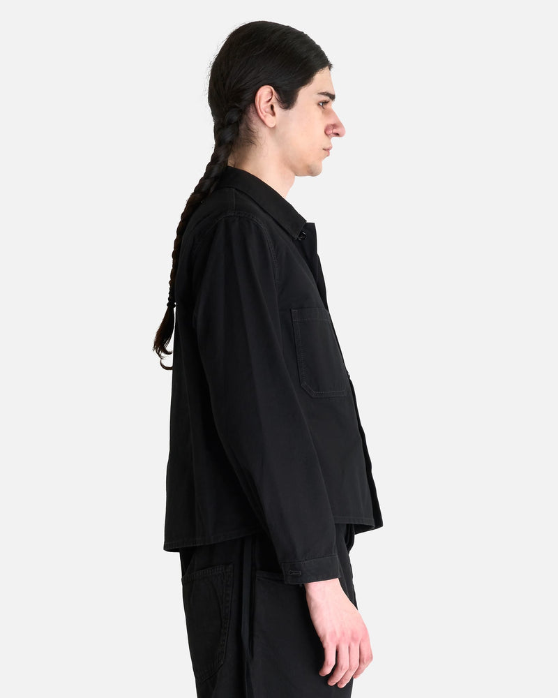 Ann Demeulemeester Men's Shirts Juel Boxy Overshirt in Black