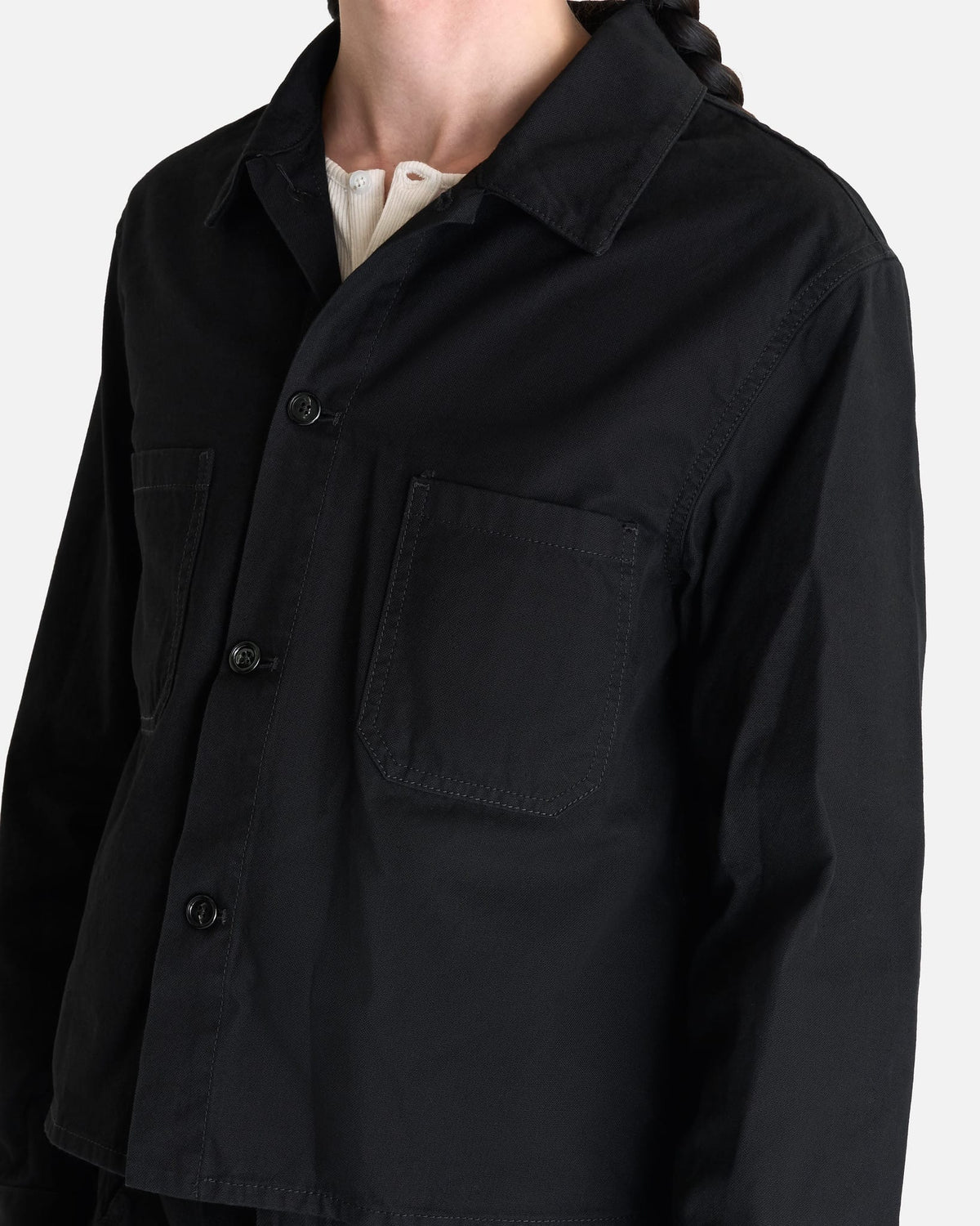 Ann Demeulemeester Men's Shirts Juel Boxy Overshirt in Black
