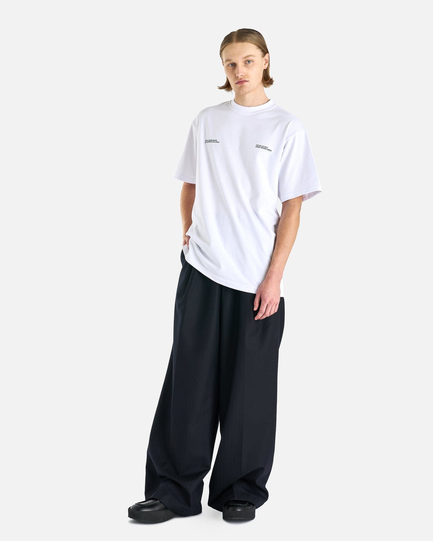 SVRN Men's T-Shirts Julian David CDMX Design Week T-Shirt in White