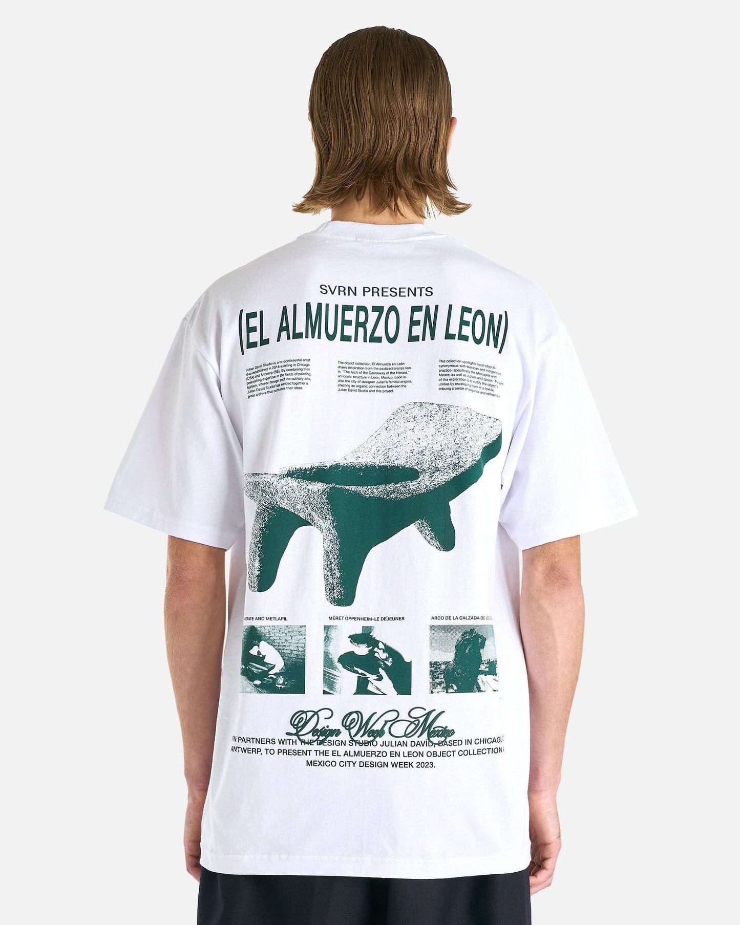 SVRN Men's T-Shirts Julian David CDMX Design Week T-Shirt in White