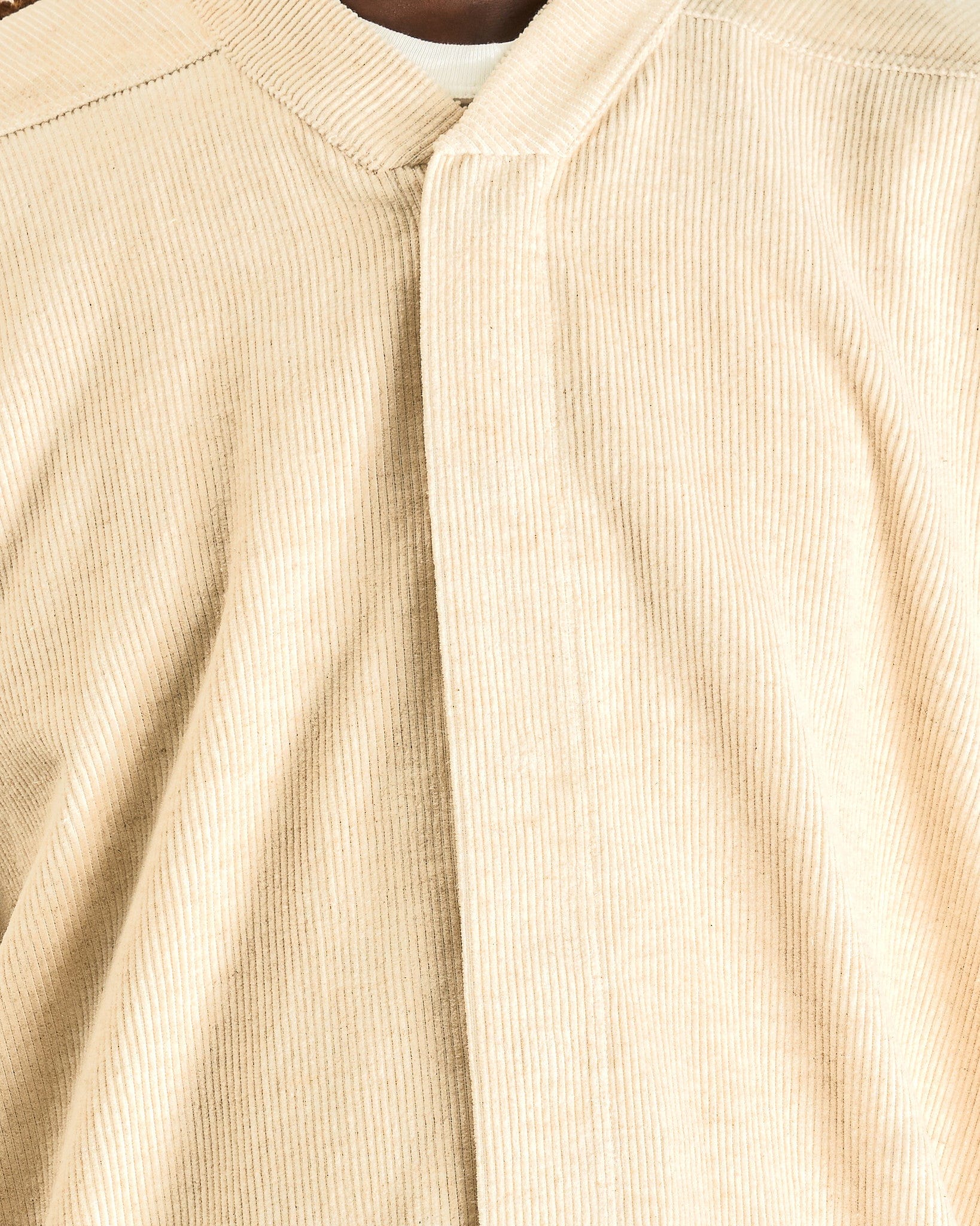 Rick Owens Men's Shirts Jumbo Faun Shirt in Natural