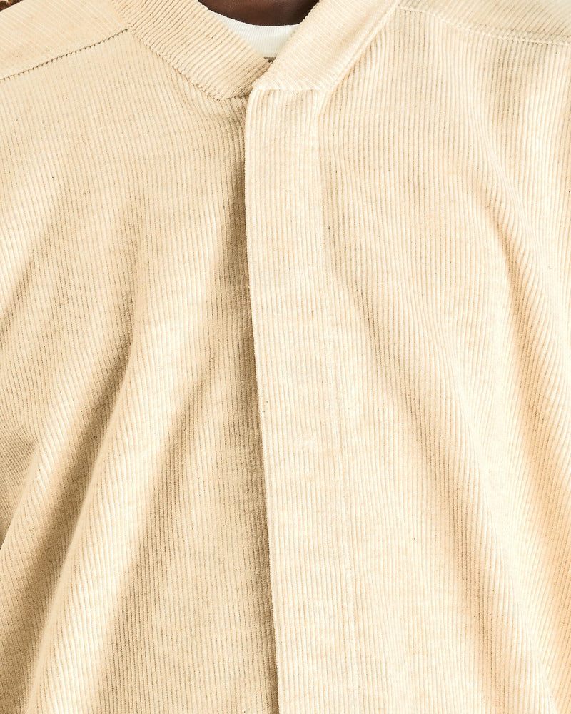 Rick Owens Men's Shirts Jumbo Faun Shirt in Natural