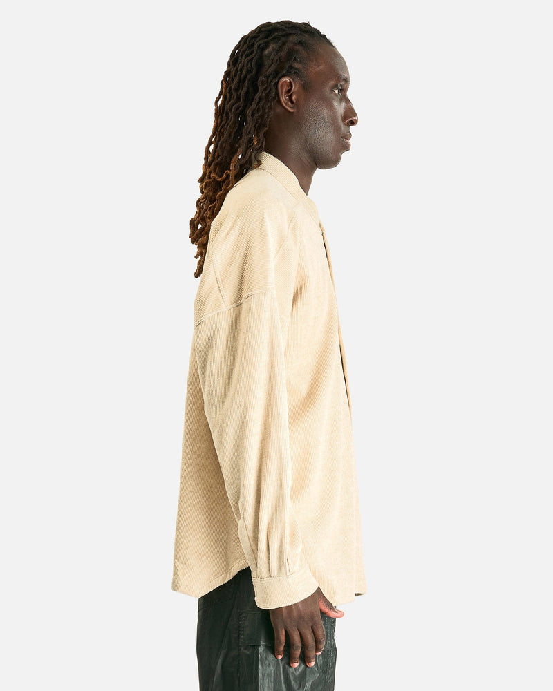 Rick Owens Men's Shirts Jumbo Faun Shirt in Natural