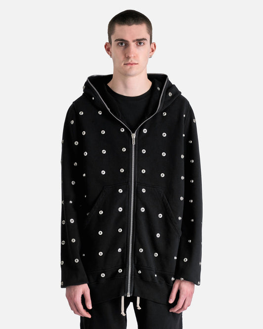 Rick Owens DRKSHDW Men's Sweater Jumbo Gimp Hoodie in Black