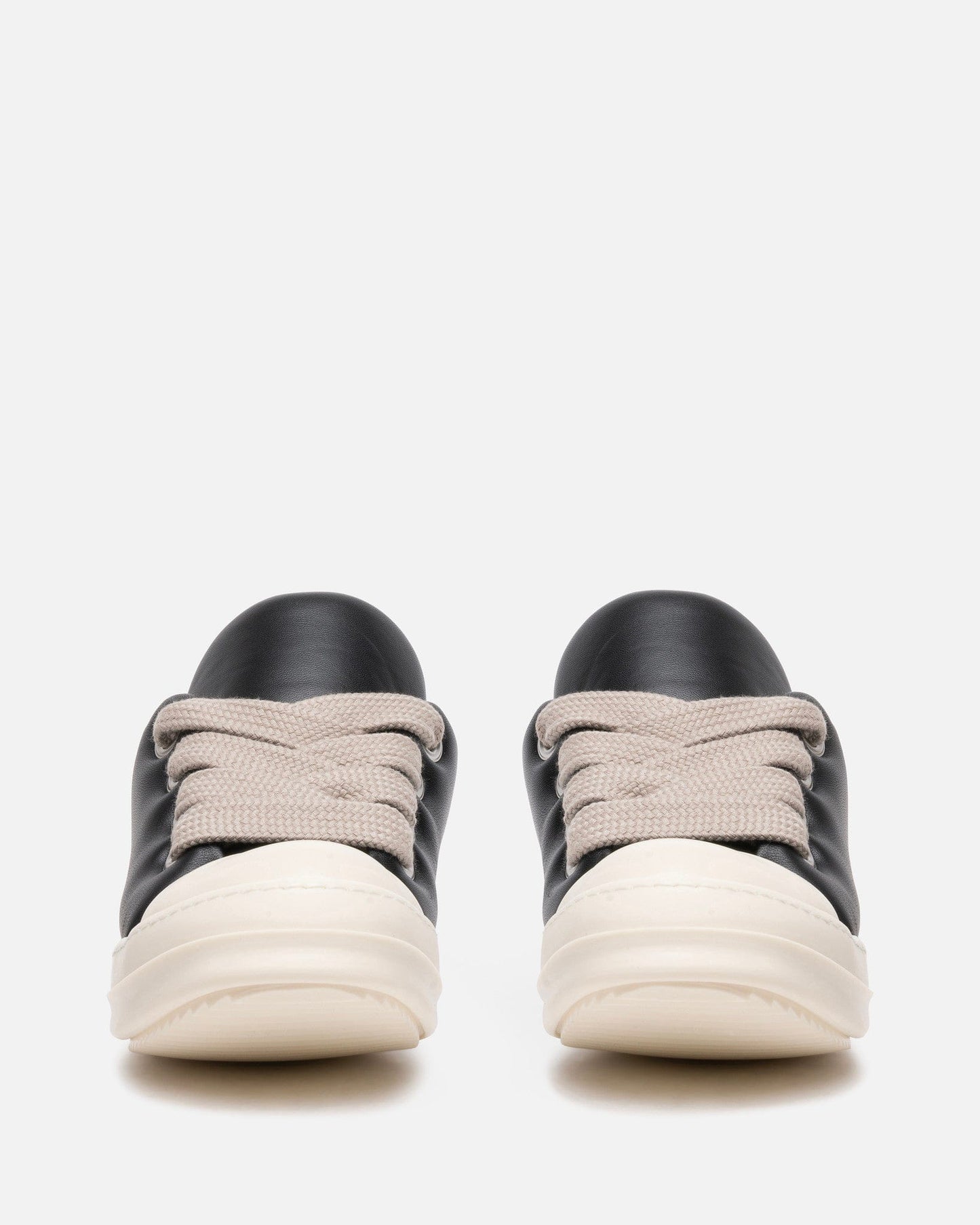 Rick Owens Men's Sneakers Jumbo Lace Padded Low Ramones in Black/Milk