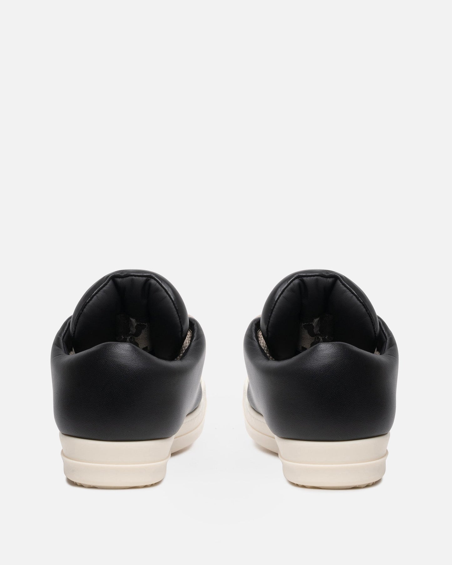 Rick Owens Men's Sneakers Jumbo Lace Padded Low Ramones in Black/Milk