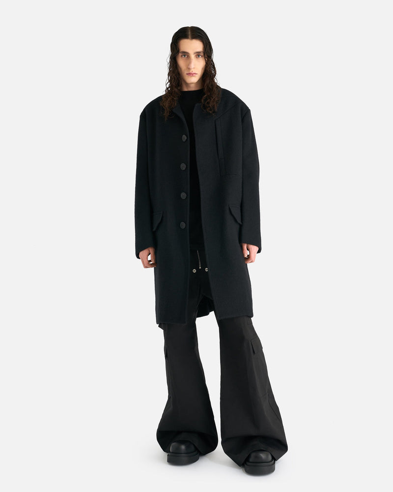 Rick Owens Men's Coat Jumbo Mac Coat in Black