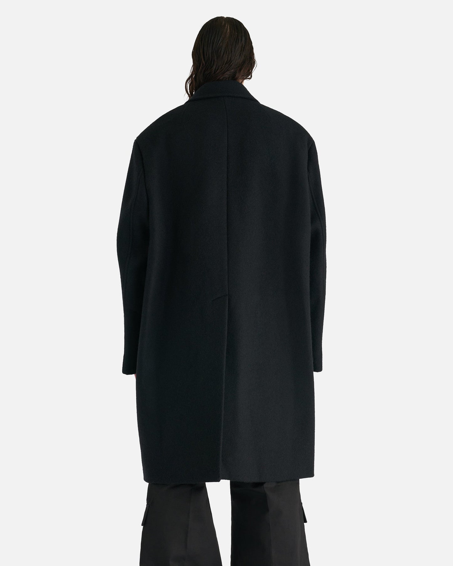 Rick Owens Men's Coat Jumbo Mac Coat in Black