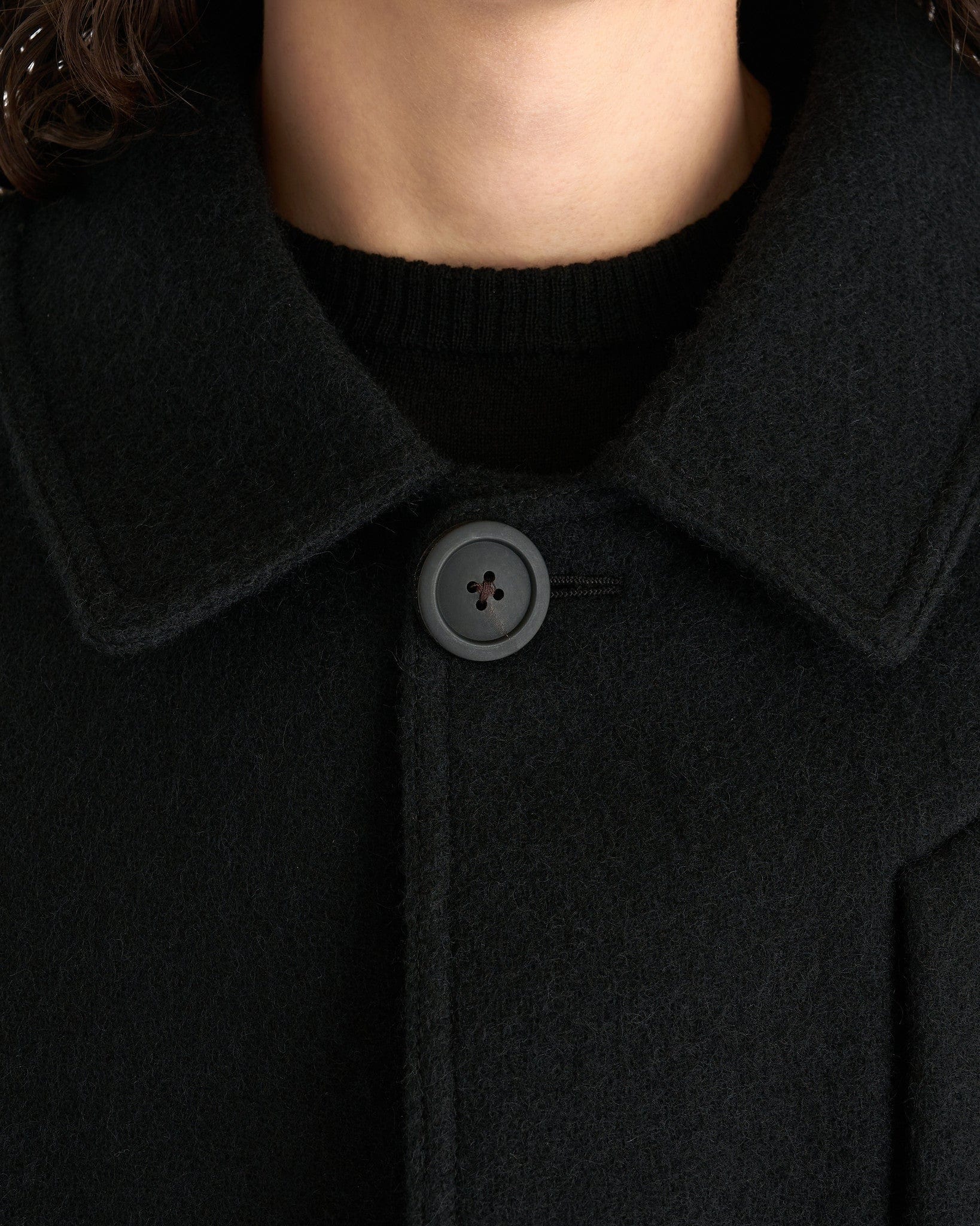 Rick Owens Men's Coat Jumbo Mac Coat in Black