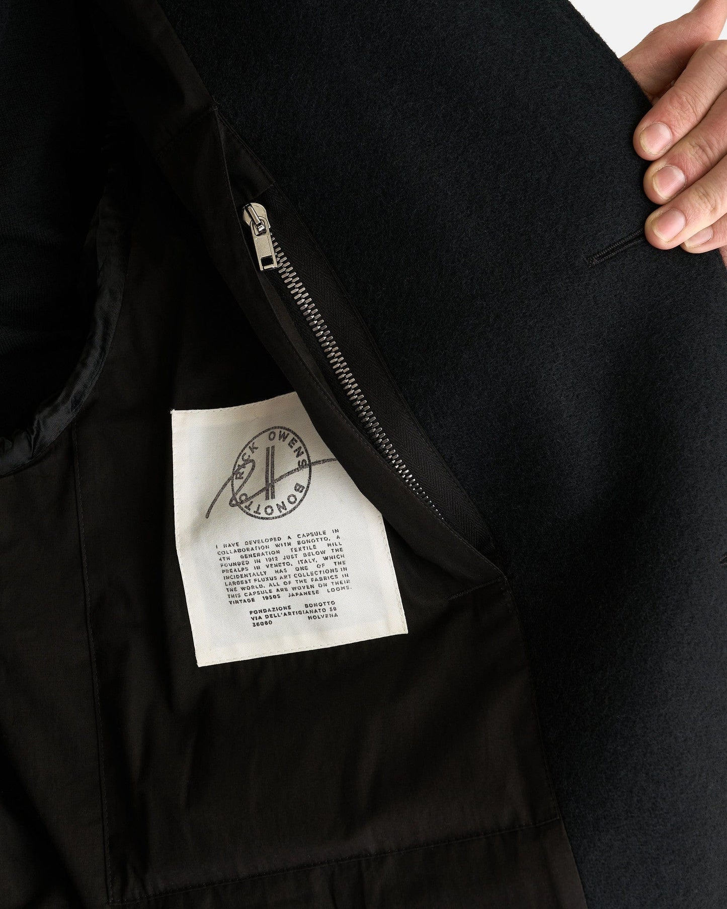 Rick Owens Men's Coat Jumbo Mac Coat in Black