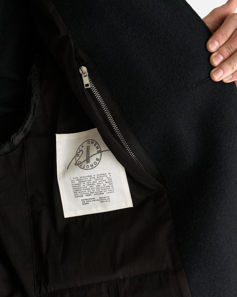 Rick Owens Men's Coat Jumbo Mac Coat in Black