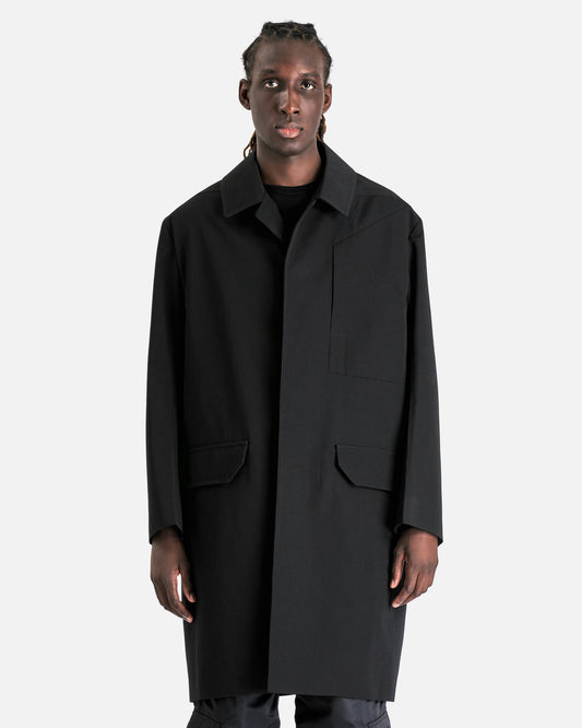 Rick Owens Men's Coat Jumbo Mac Coat in Black