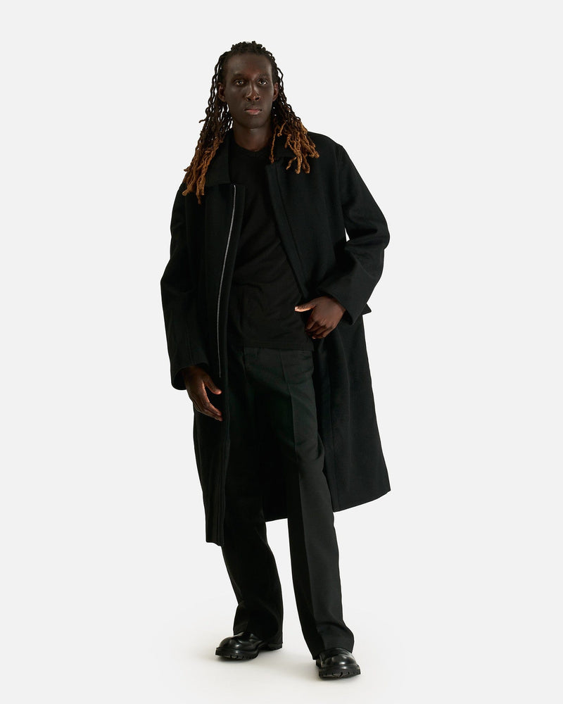 Rick Owens Men's Coat Jumbo Mac in Black