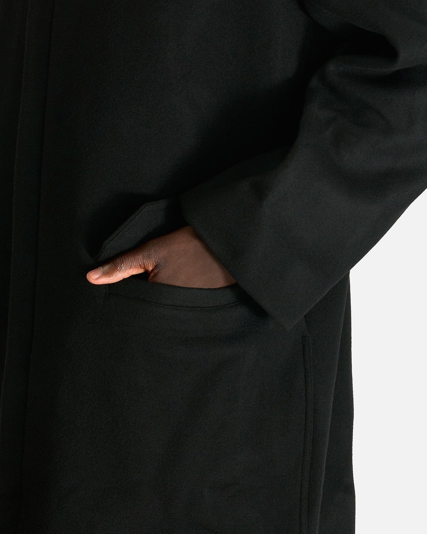 Rick Owens Men's Coat Jumbo Mac in Black