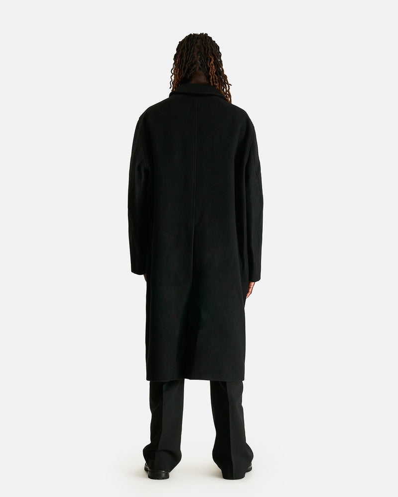 Rick Owens Men's Coat Jumbo Mac in Black