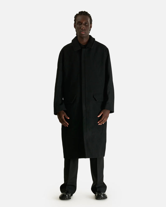 Rick Owens Men's Coat Jumbo Mac in Black