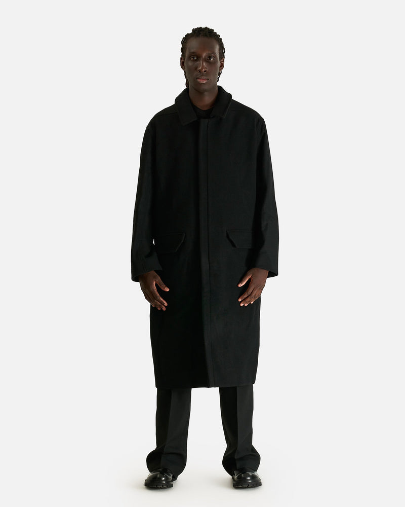 Rick Owens Men's Coat Jumbo Mac in Black