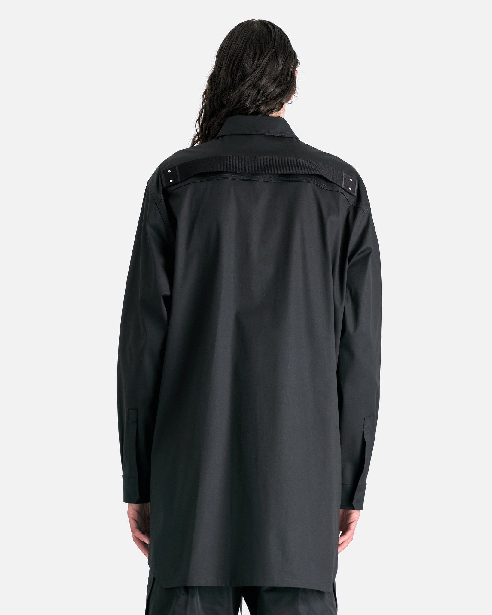 Rick Owens Men's Jackets Jumbo Outershirt in Black/Pearl