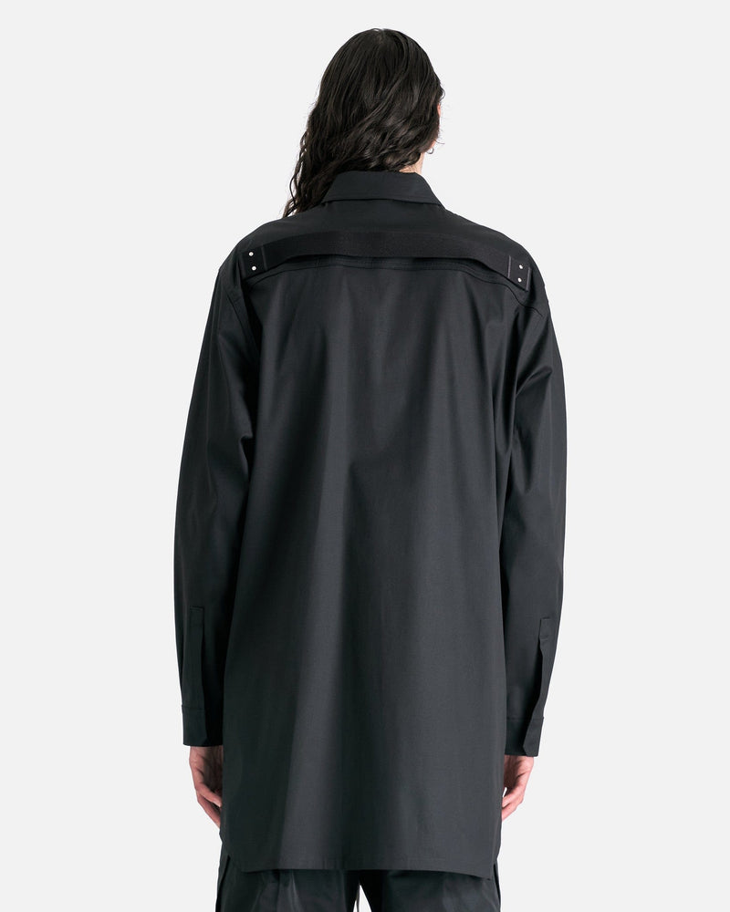Rick Owens Men's Jackets Jumbo Outershirt in Black/Pearl