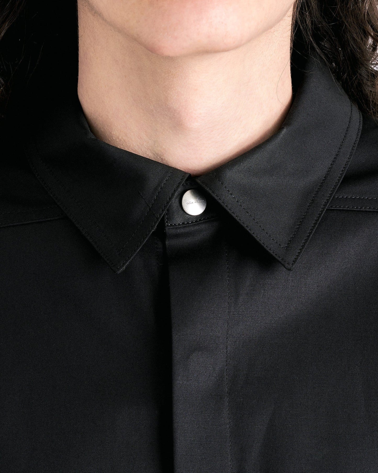 Rick Owens Men's Jackets Jumbo Outershirt in Black/Pearl