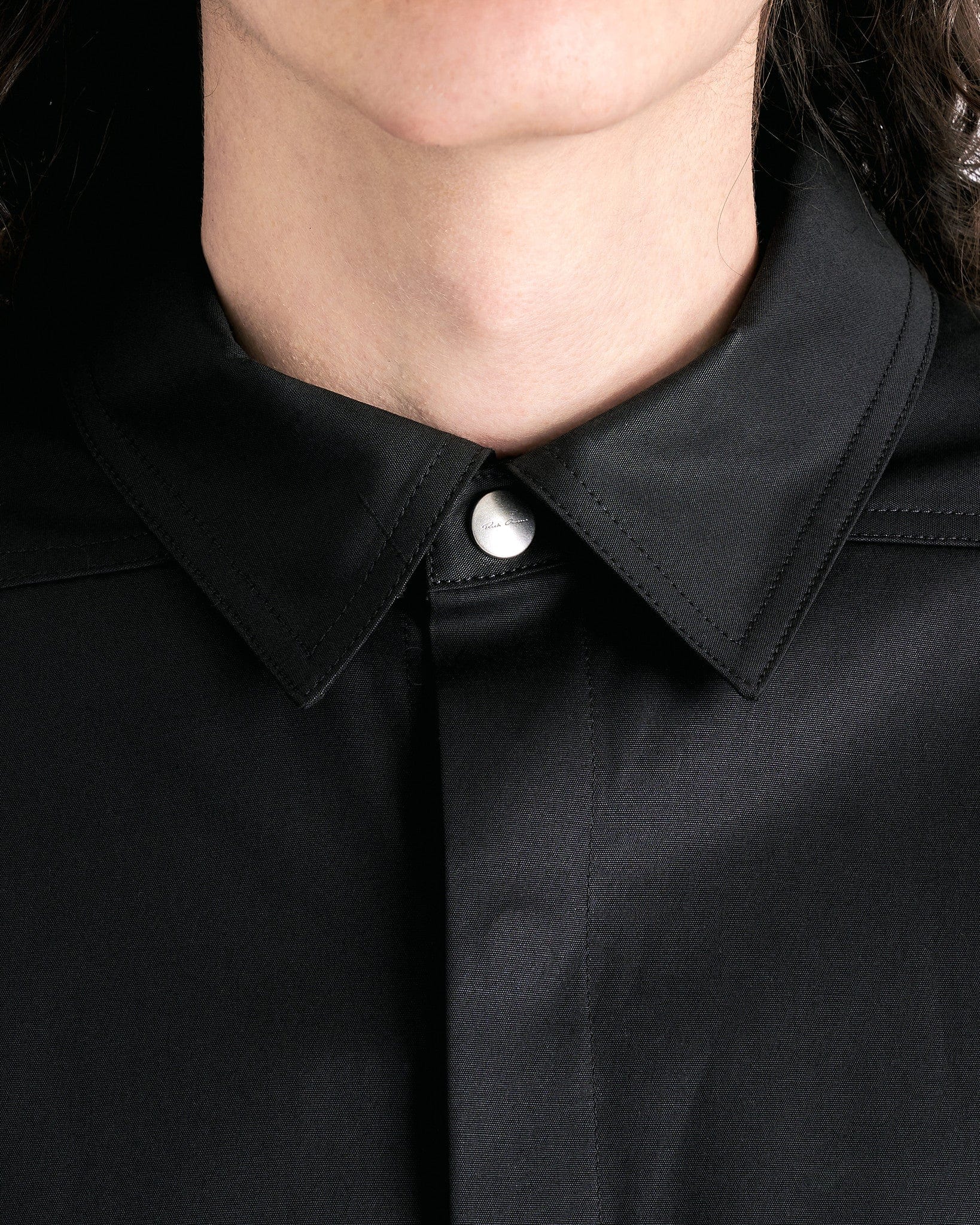 Rick Owens Men's Jackets Jumbo Outershirt in Black/Pearl