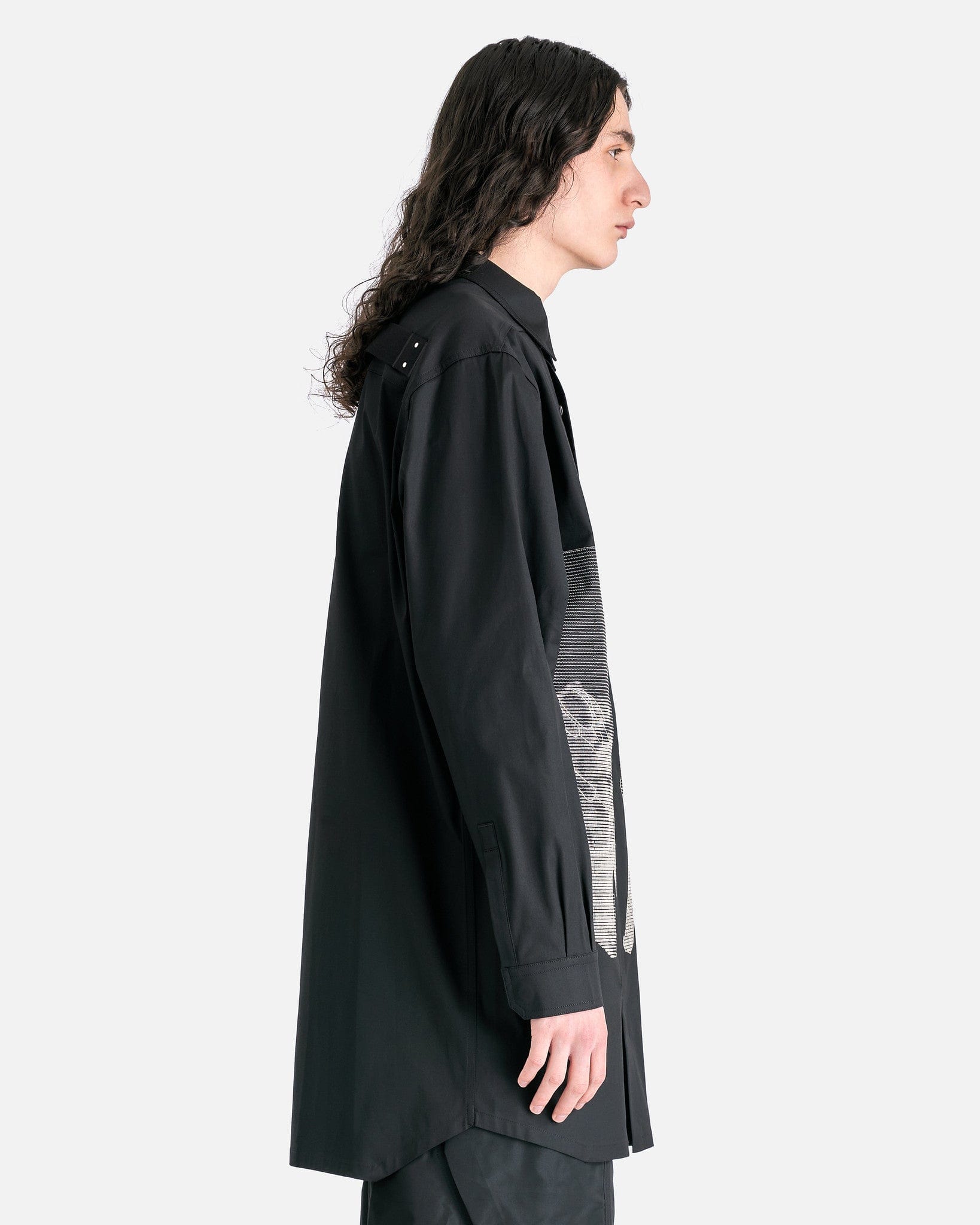 Rick Owens Men's Jackets Jumbo Outershirt in Black/Pearl