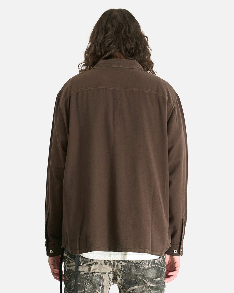 Rick Owens DRKSHDW Men's Shirts Jumbo Outershirt in Dark Dust