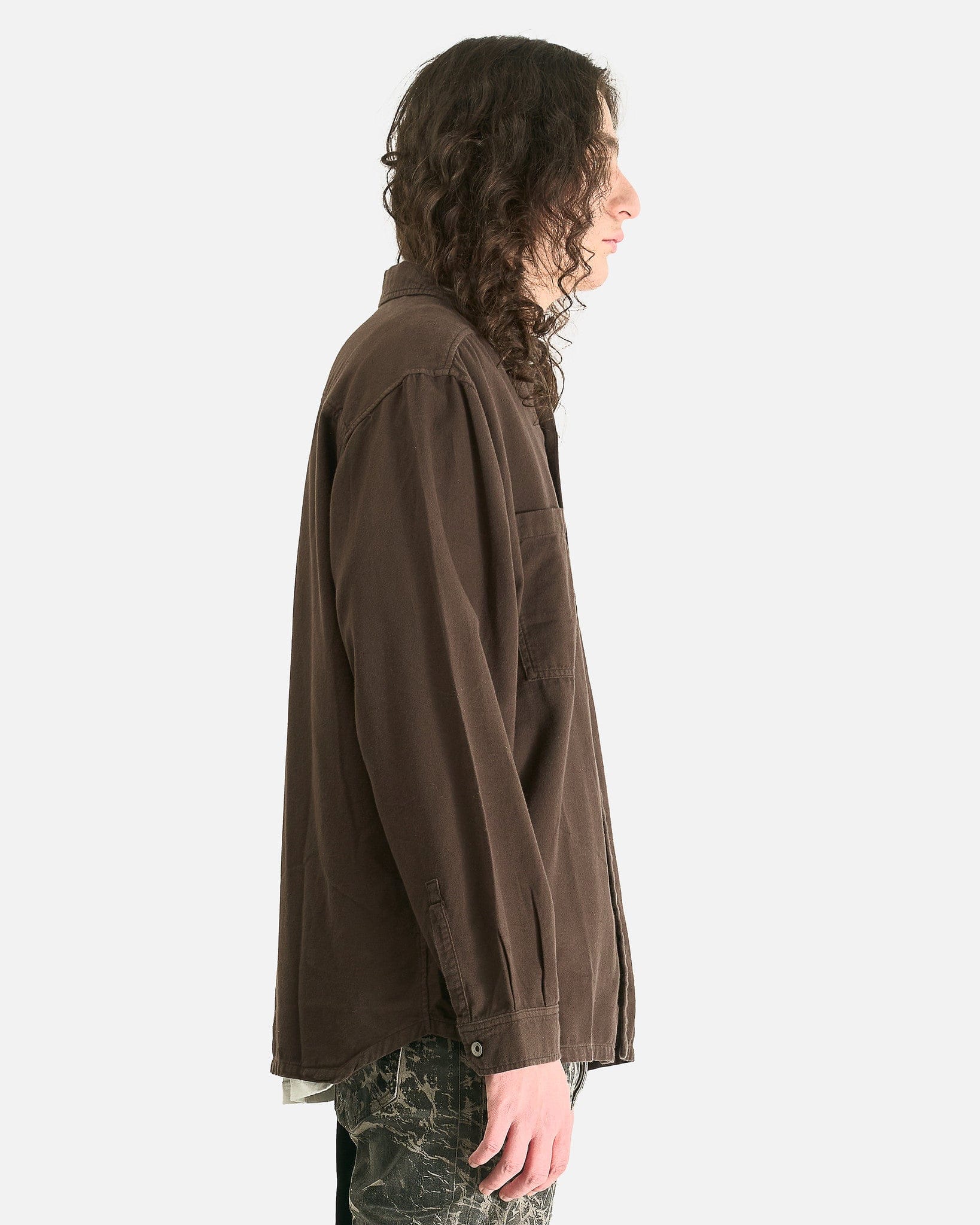 Rick Owens DRKSHDW Men's Shirts Jumbo Outershirt in Dark Dust